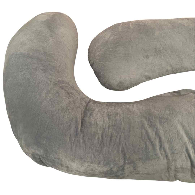 Maternity & Pregnancy U-Shaped Full Body Pillow - Velvet Grey