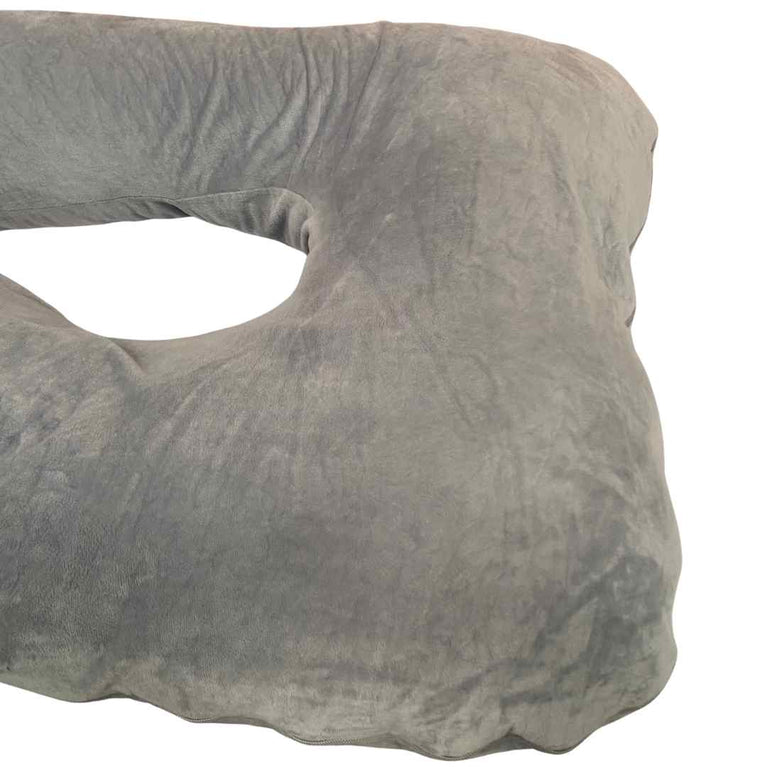 Maternity & Pregnancy U-Shaped Full Body Pillow - Velvet Grey