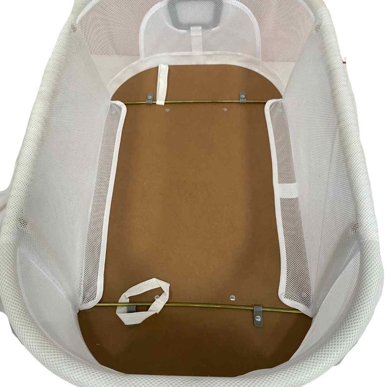 Teknum - 3-in-1 Baby Bassinet and Cradle with Mosquito Net - White