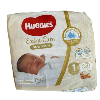 Huggies Newborn Diapers Size 1 (up to 5 kg) - 21 Count