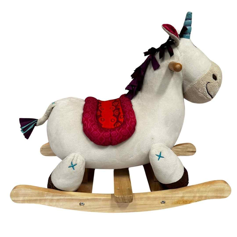 B Toys Dilly Dally Wooden Rocking Unicorn – Rodeo Rocker