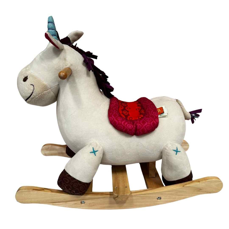 B Toys Dilly Dally Wooden Rocking Unicorn – Rodeo Rocker