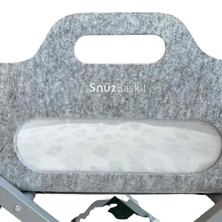 Snuz Baskit Moses Basket W/ Mattress & Stand Set - Dark Grey