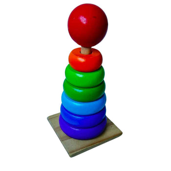 Melissa & Doug Rainbow Wooden Stacking Toy