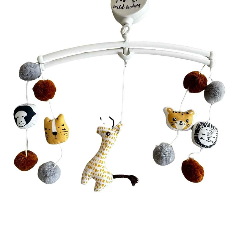 Wild Animals Baby Musical Mobile for Crib - Foret Enchantee