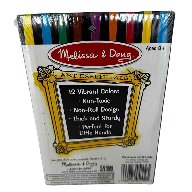 Melissa & Doug Jumbo Triangular Colored Pencils - 12 pack