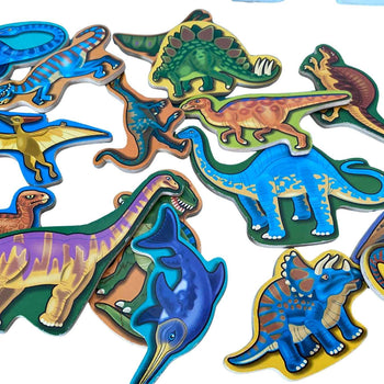 Melissa and Doug Wooden Dinosaur Magnets - 20 pcs