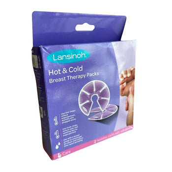 Lansinoh TheraPearl 3-in-1 Hot or Cold Breast Therapy Pack with Cover, 2 Count