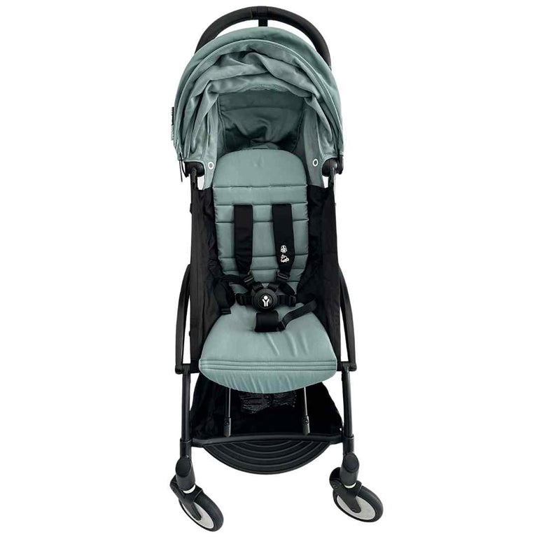 Babyzen YOYO2 Complete Stroller Set with Black Frame & 6m+ Aqua Colour Pack