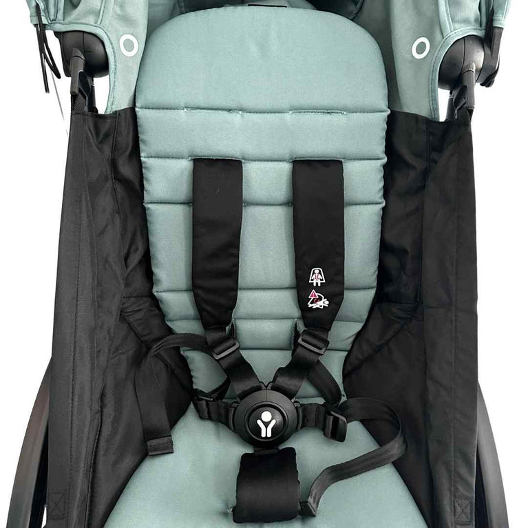 Babyzen YOYO2 Complete Stroller Set with Black Frame & 6m+ Aqua Colour Pack