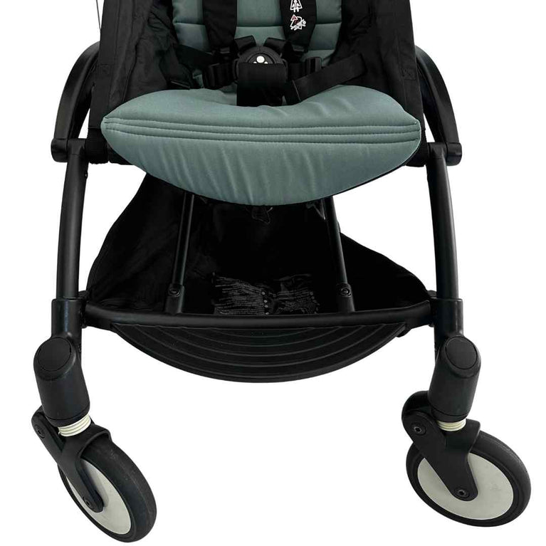 Babyzen YOYO2 Complete Stroller Set with Black Frame & 6m+ Aqua Colour Pack