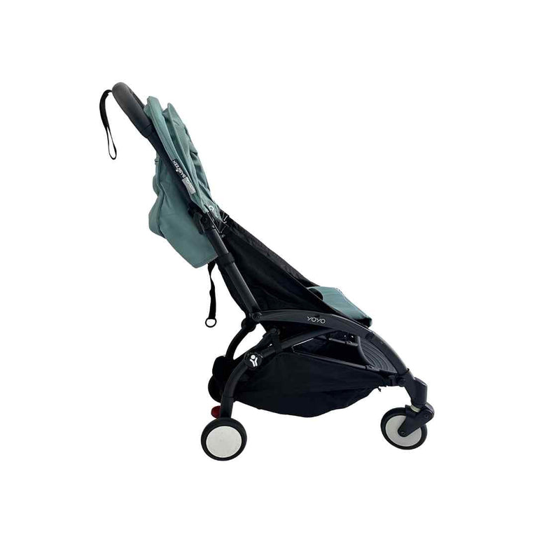 Babyzen YOYO2 Complete Stroller Set with Black Frame & 6m+ Aqua Colour Pack