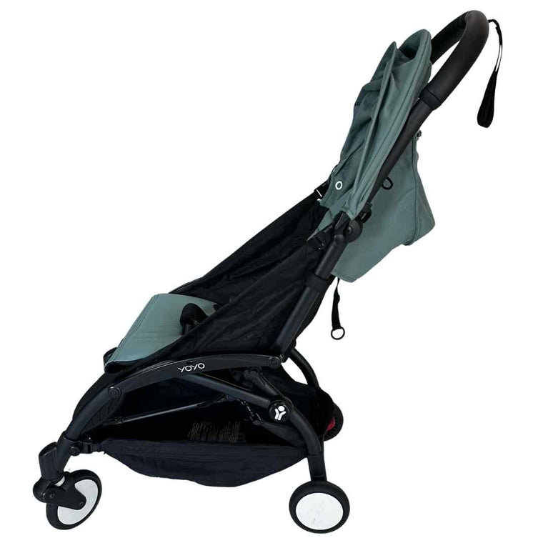 Babyzen YOYO2 Complete Stroller Set with Black Frame & 6m+ Aqua Colour Pack