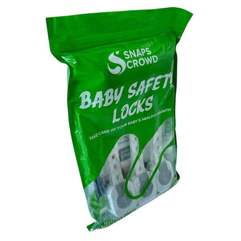 SnapsCrowd Baby Safety locks with Adjustable strap - 6 Pack