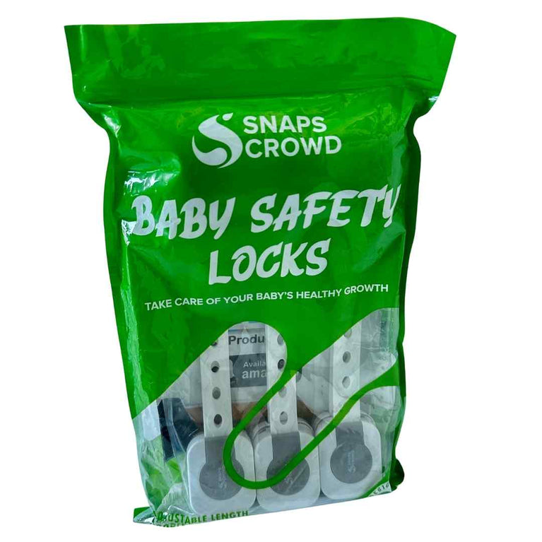 SnapsCrowd Baby Safety locks with Adjustable strap - 6 Pack