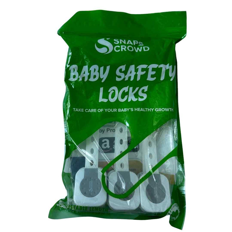 SnapsCrowd Baby Safety locks with Adjustable strap - 6 Pack