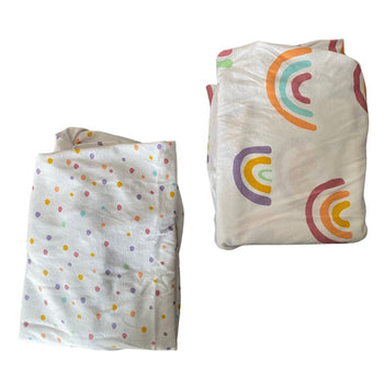 Snuz Fitted Sheets - Pack of 2 - Rainbow