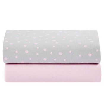 Snuz Fitted Sheets - Pack of 2 - Rose Spots