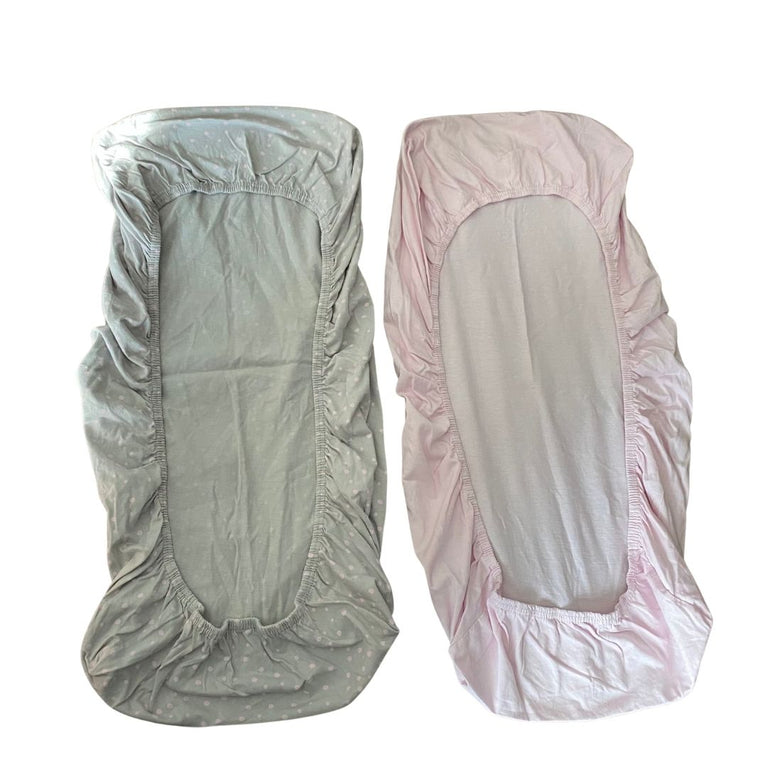 Snuz Fitted Sheets - Pack of 2 - Rose Spots