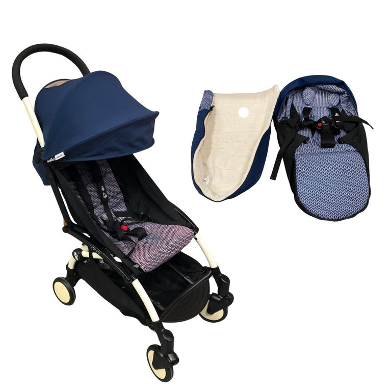 Babyzen YOYO Stroller Frame with Newborn Pack 0+ & 6m+ Pack Bundle - Air France