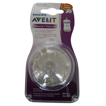 Philips Avent Natural Response Baby Bottle Nipple 6m+ (Flow 4) - Pack of 2