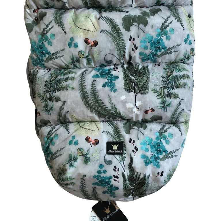 Elodie Winter Sleeping Bag / Footmuff- Forest Flora