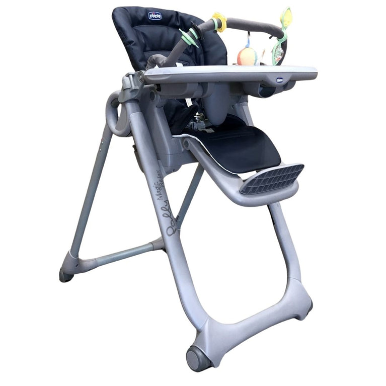 Chicco Polly Magic Relax High Chair with Insert & Toy Bar - Grey