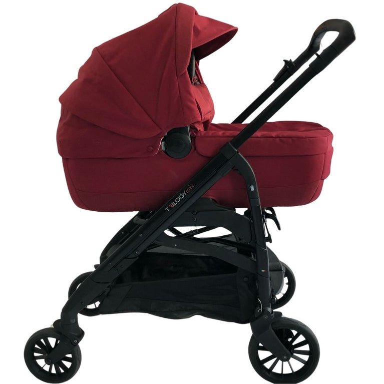 Inglesina Trilogy City 3-in-1 Stroller + Bassinet Bundle - Intense Red (2017)