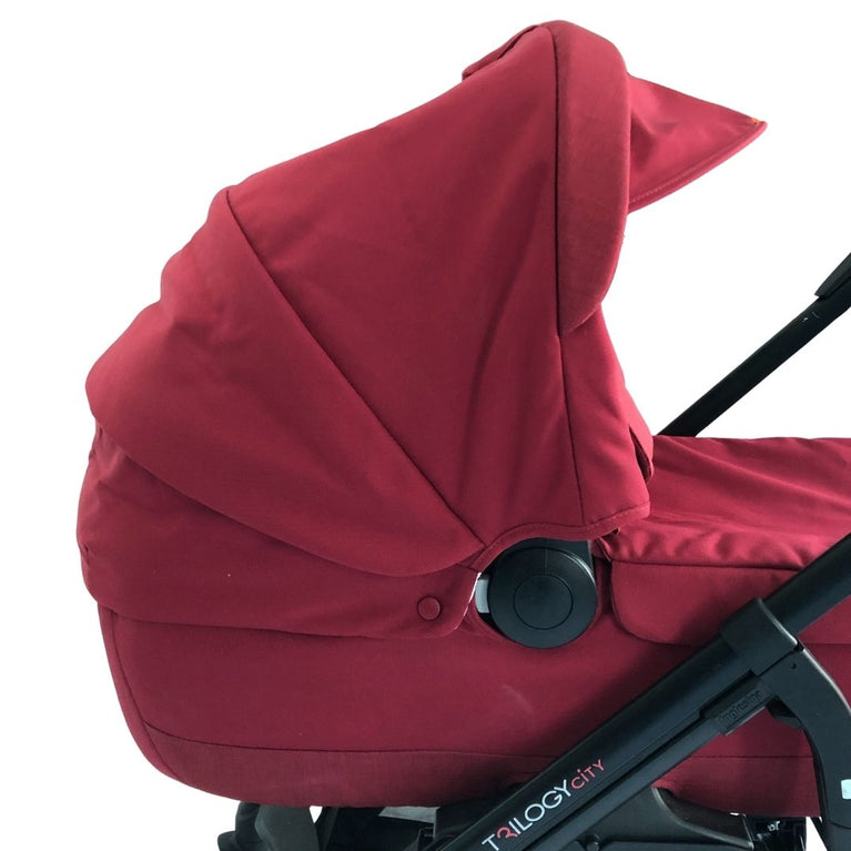 Inglesina Trilogy City 3-in-1 Stroller + Bassinet Bundle - Intense Red (2017)