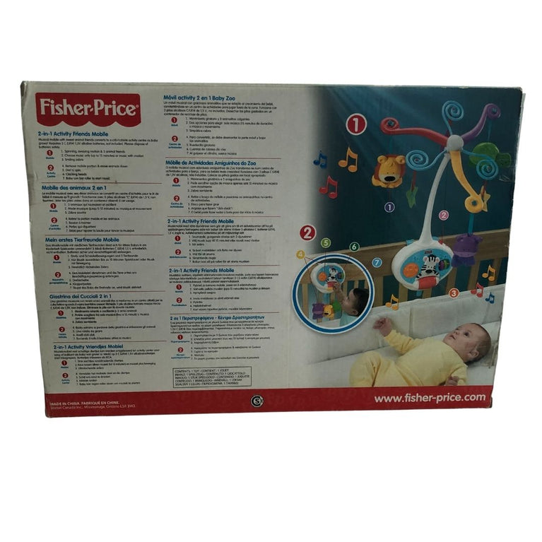 Fisher-Price 2-in-1 Activity Friends Crib Mobile