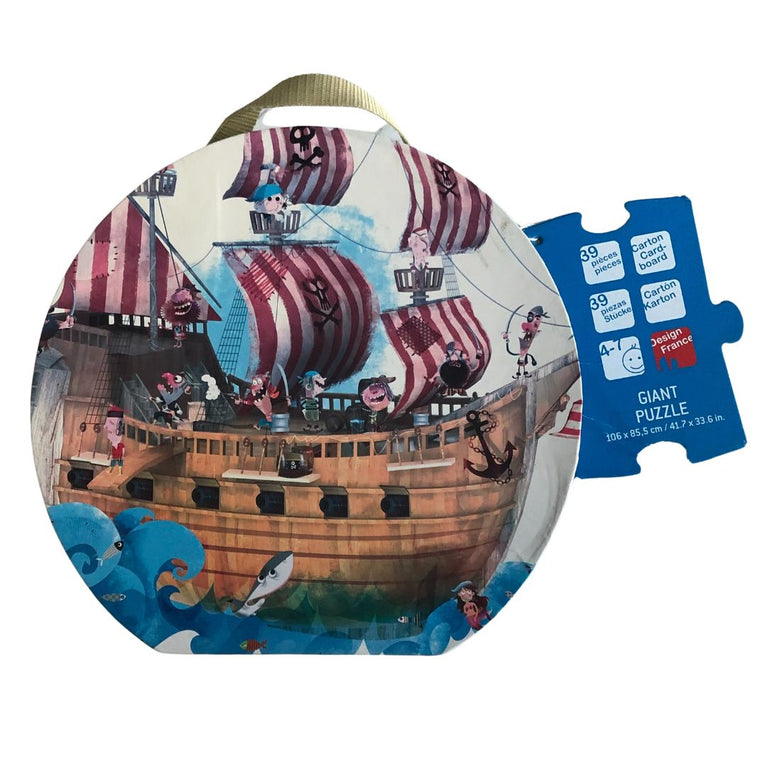 Janod Giant Floor Puzzle Pirate Ship - 39pcs