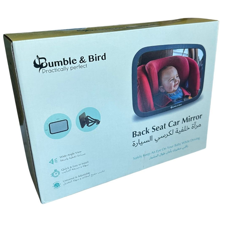 Bumble & Bird Back Seat Car Mirror - Black