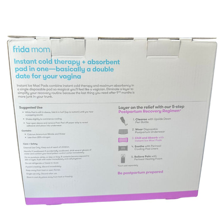 Frida Mom 2-in-1 Postpartum Absorbent Perineal Ice Maxi Pads - Pack of 8