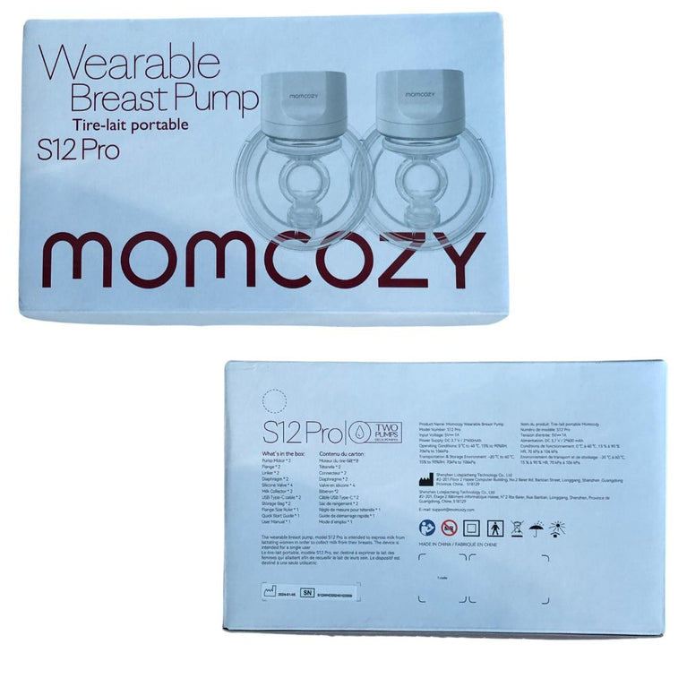 Momcozy Wearable Double Breast Pump S12 Pro - White