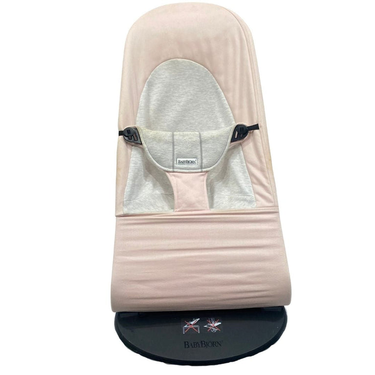 BabyBjorn Bouncer Balance Soft, Cotton and Jersey - Light Pink and Gray