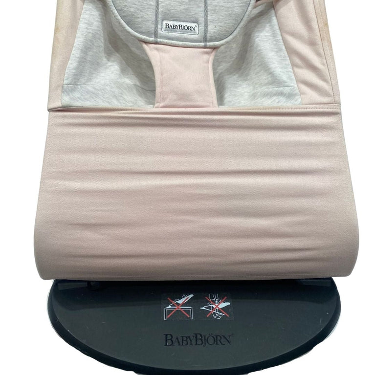 BabyBjorn Bouncer Balance Soft, Cotton and Jersey - Light Pink and Gray