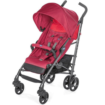 Chicco Lite Way 3 Basic Stroller With Bumper Bar - Red Berry