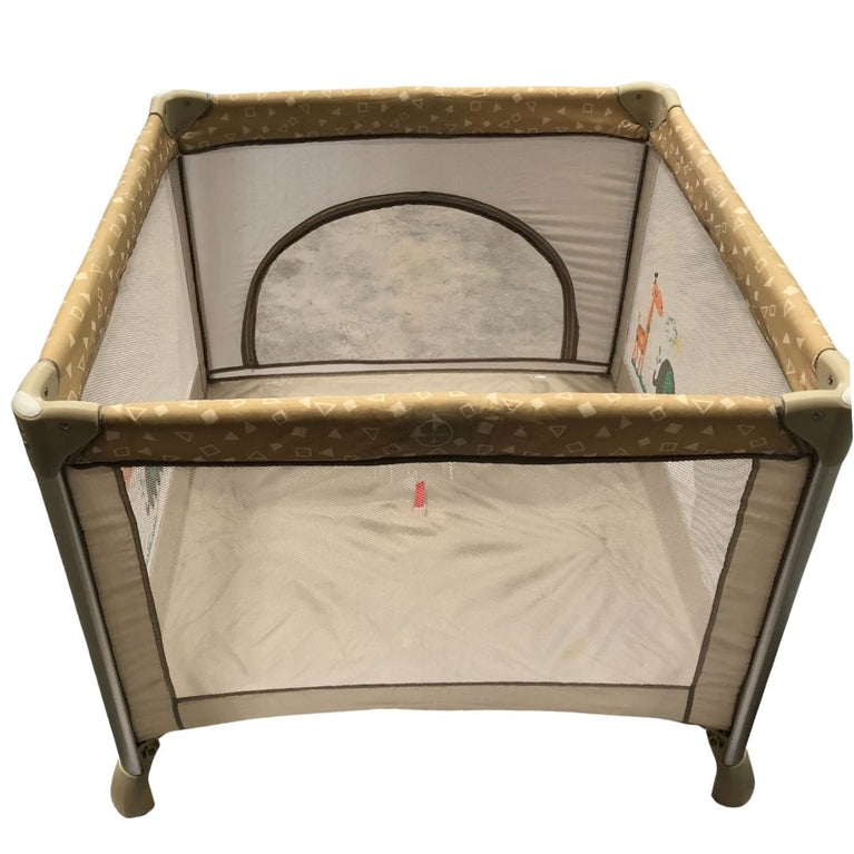 Homecentre Jungle Playpen with Crib-Light Brown