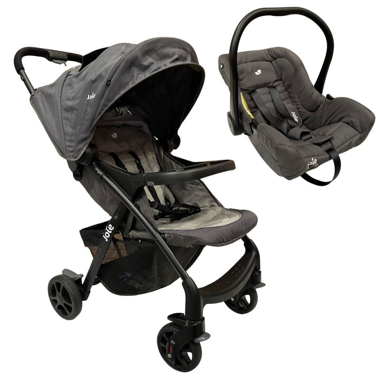 Joie Muze Deluxe Travel System with Juva Car Seat- Dark Pewter