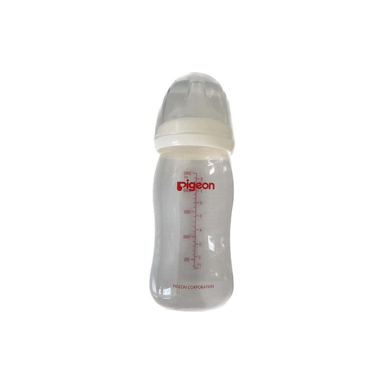 Pigeon-Softouch-Wide-Neck-Plastic-Bottle-240ml-Clear-Image 2