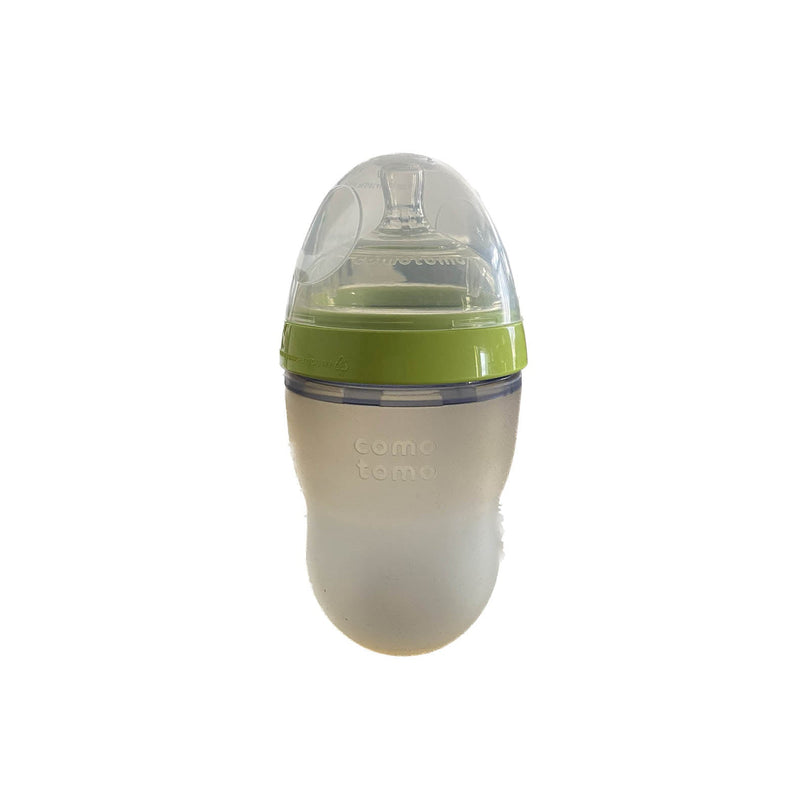 Comotomo-Natural-Feel-Baby-Bottle-250ml-Double-Pack-Green-/-Clear-Image 2