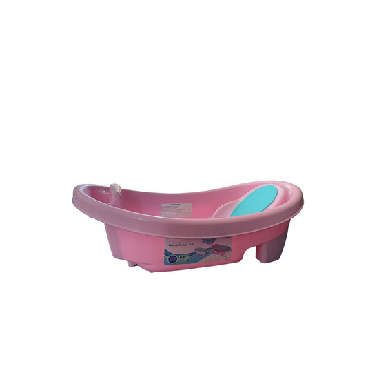 Juniors-Deluxe-Guppy-Bathtub-with-Infant-Insert-Pink-Image 1