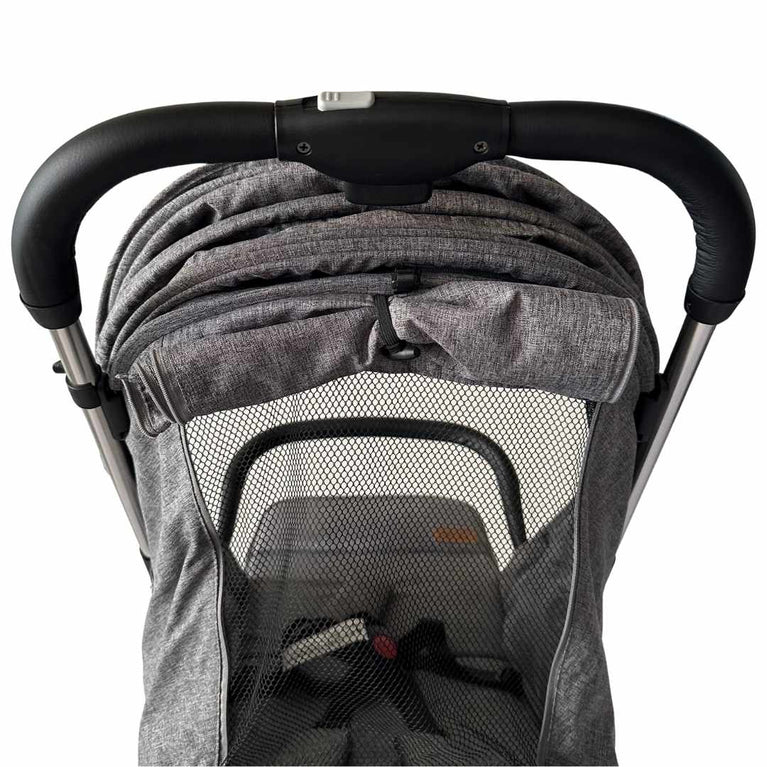 Youbi-Toddler-German-Travel-Light-Stroller-Grey-with-New-Born-Attachment-22
