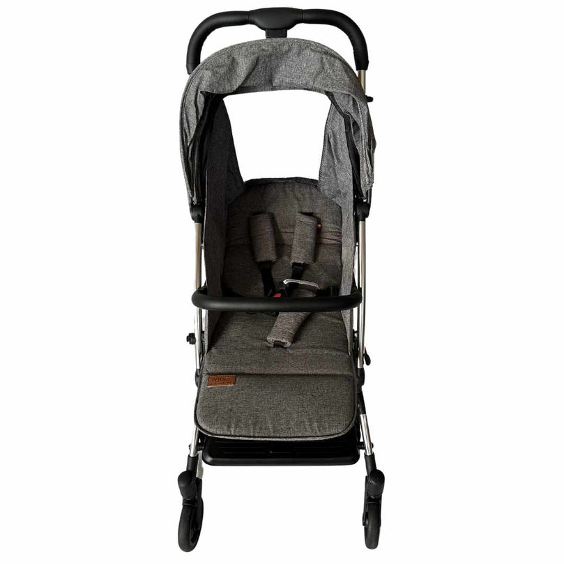 Youbi-Toddler-German-Travel-Light-Stroller-Grey-with-New-Born-Attachment-2