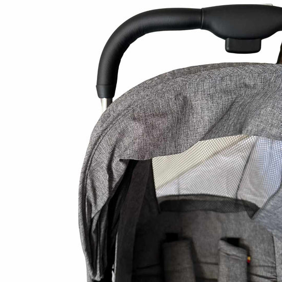 Youbi-Toddler-German-Travel-Light-Stroller-Grey-with-New-Born-Attachment-4