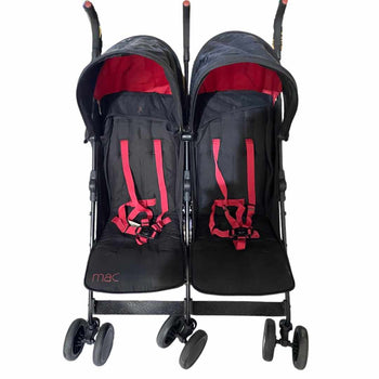 Maclaren-T-01-Twin-Stroller-Black-Redstone-2