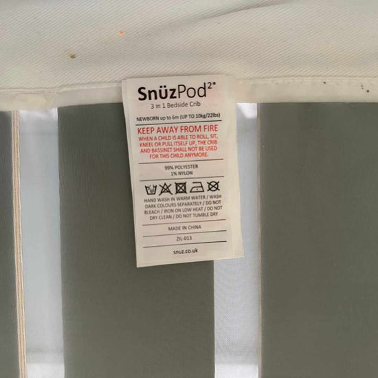 SnuzPod-2-Bedside-Bassinet-Crib-with-Mattress-Grey-23