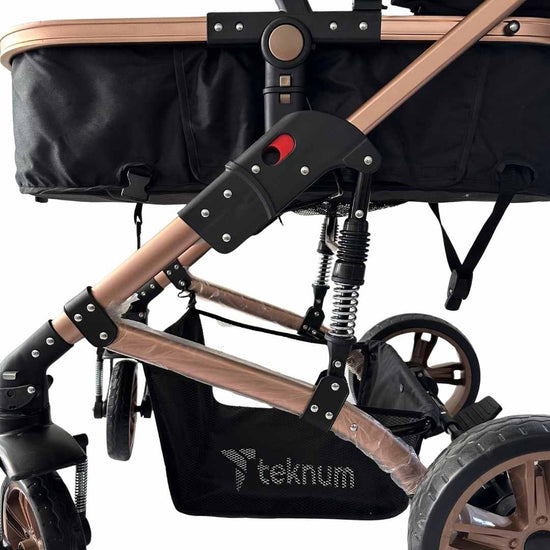 Teknum-3-in-1-Pram-Stroller-+-Bassinet-+-Infant-Car-Seat-Black-15