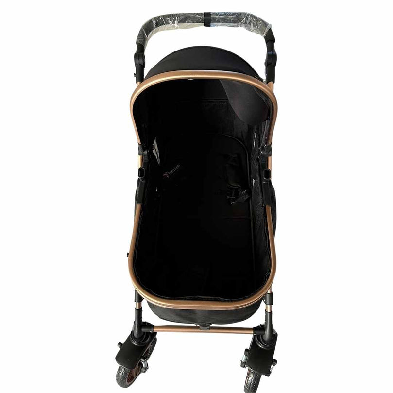 Teknum-3-in-1-Pram-Stroller-+-Bassinet-+-Infant-Car-Seat-Black-2