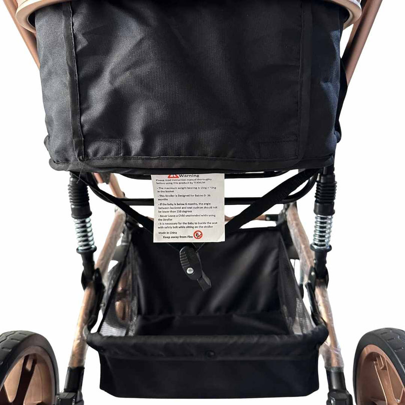 Teknum-3-in-1-Pram-Stroller-+-Bassinet-+-Infant-Car-Seat-Black-22